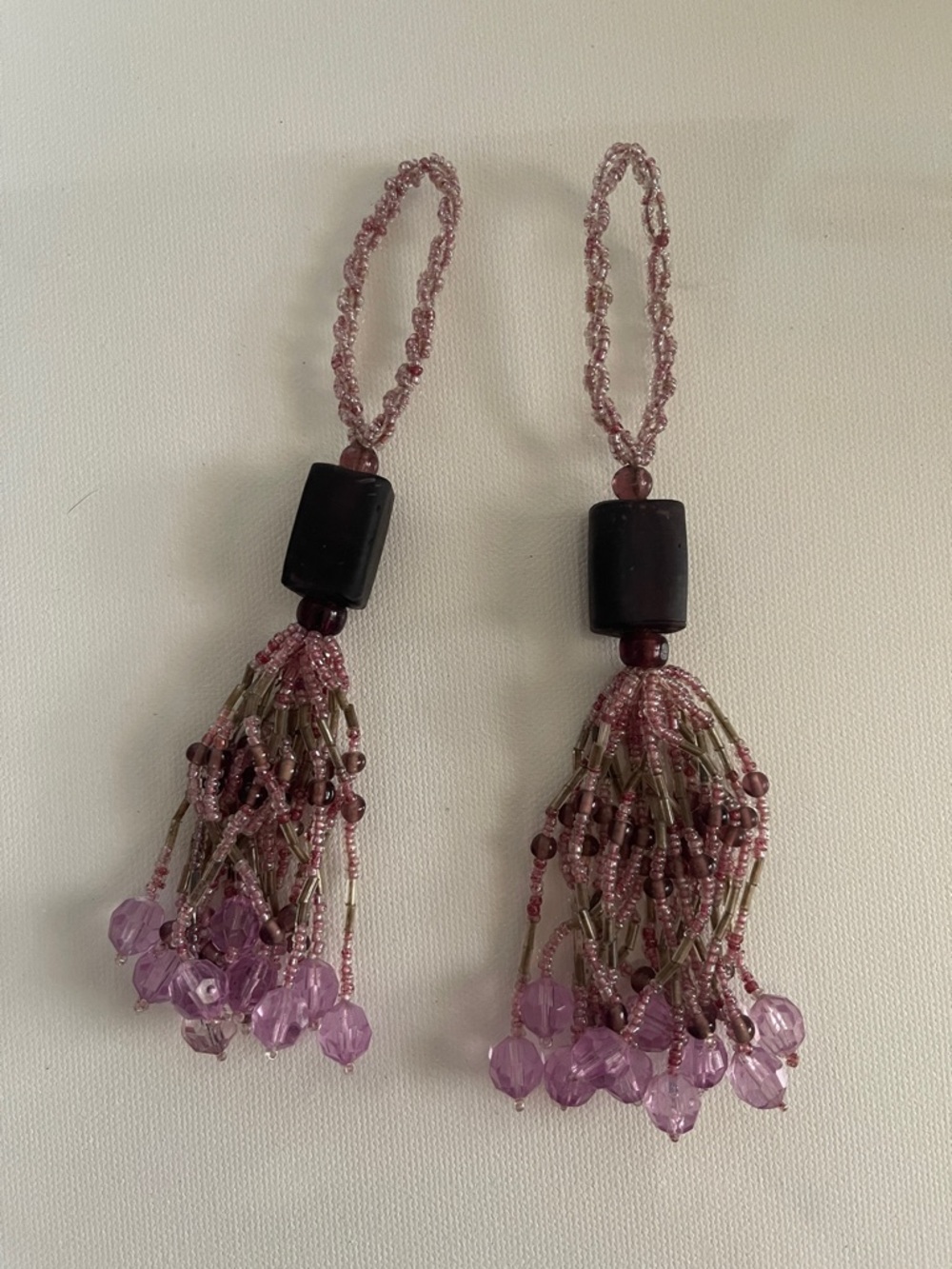Handcrafted Tassels Beaded - Pink Lavender - Home Decor - Home Accents - Boho